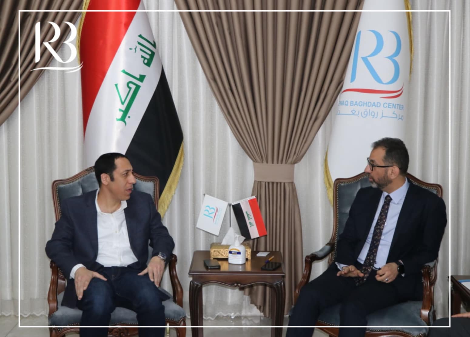 رواق بغداد يتواصل بعقد جلساته الرمضانية حيث كان في ضيافته عدد من رجال الاعمال  وشخصيات دبلوماسية دولية وعربية وعراقية
