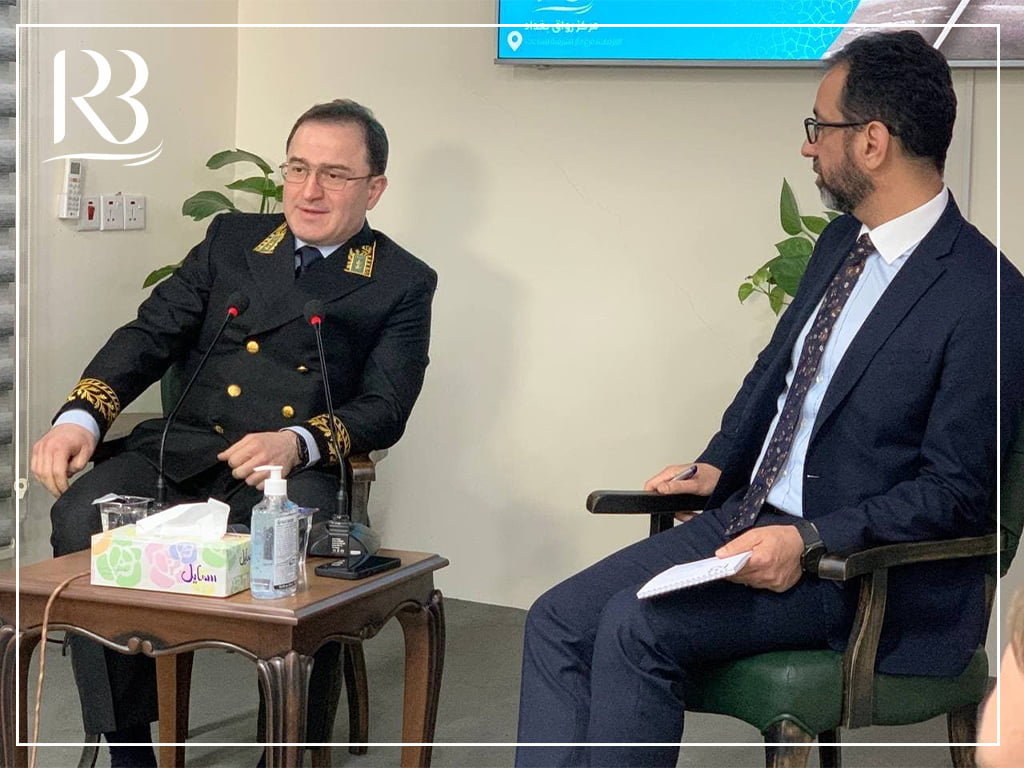 عقد مركز رواق بغداد للسياسات العامة حلقة نقاشية استضاف خلالها سعادة سفير روسيا الاتحادية  لدى بغداد السيد ايلبروس كوتراشيف